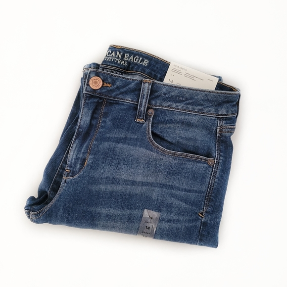 American Eagle Outfitters Denim - AEO || 14 Short Skinny Kick Low Rise  Jeans